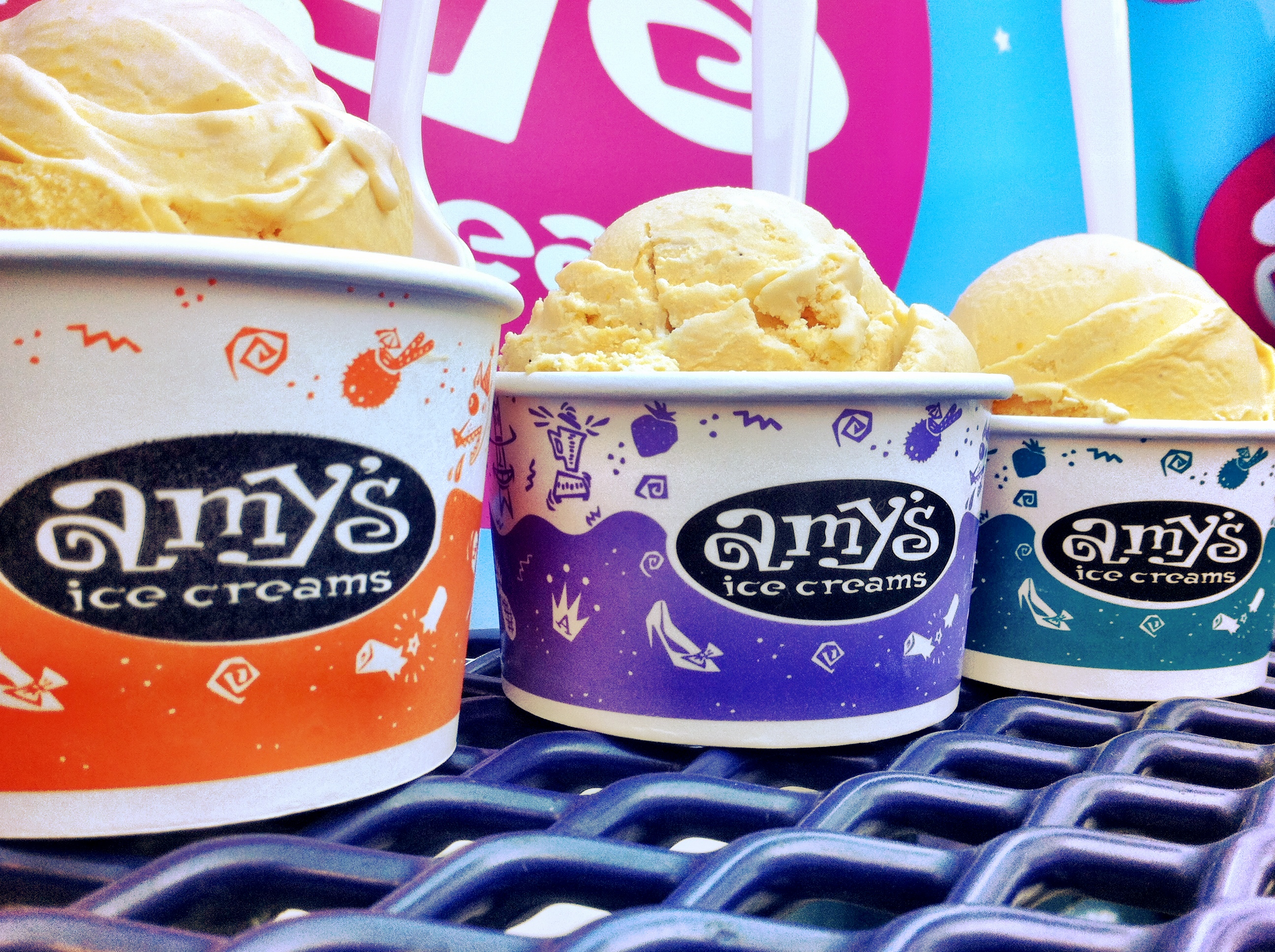 Amy’s Ice Creams ice cream on the cups