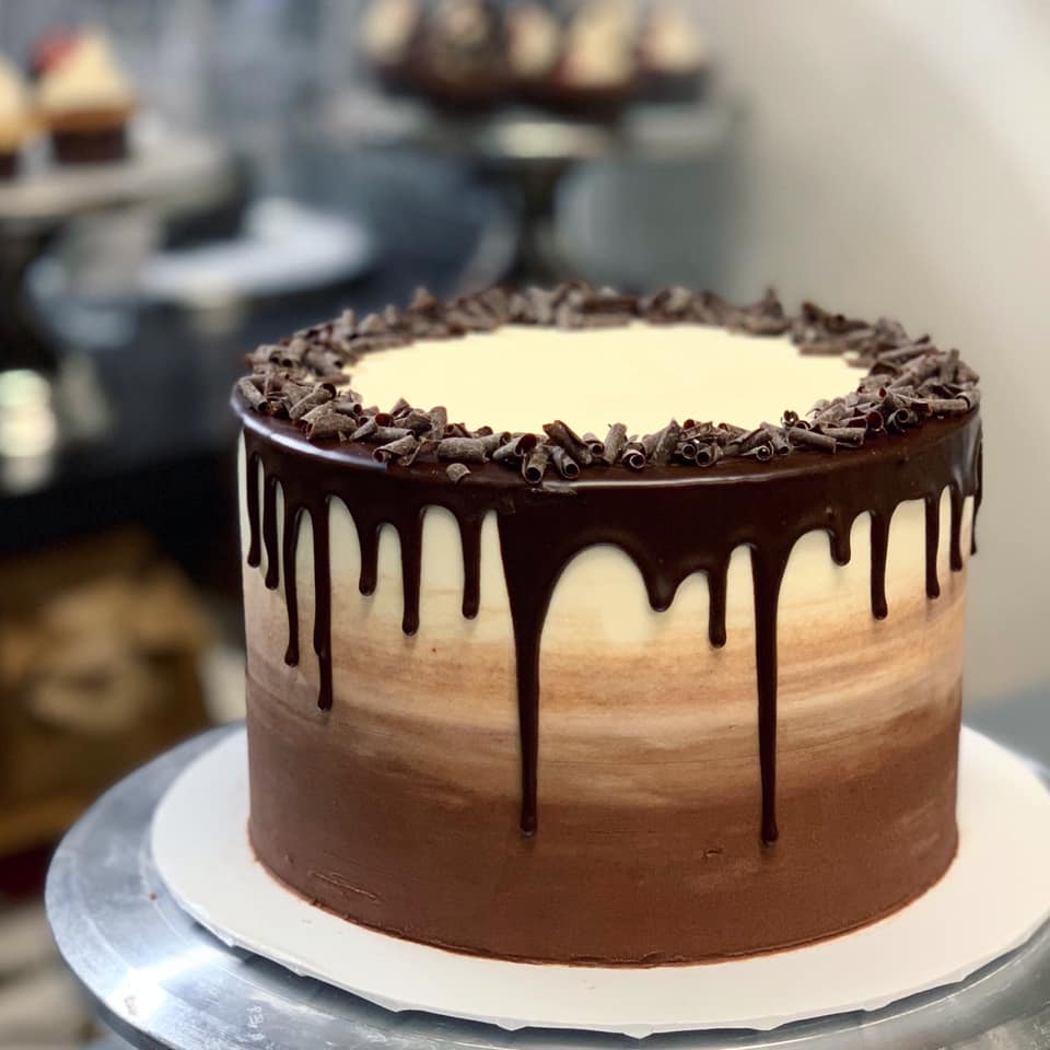 chocolate decadence cake display